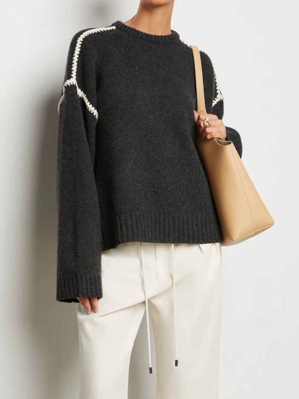 Toteme Embroidered Wool Sweater